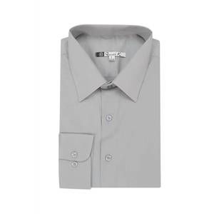 NEW DANIEL K men's long sleeve solid button up shirt in grey